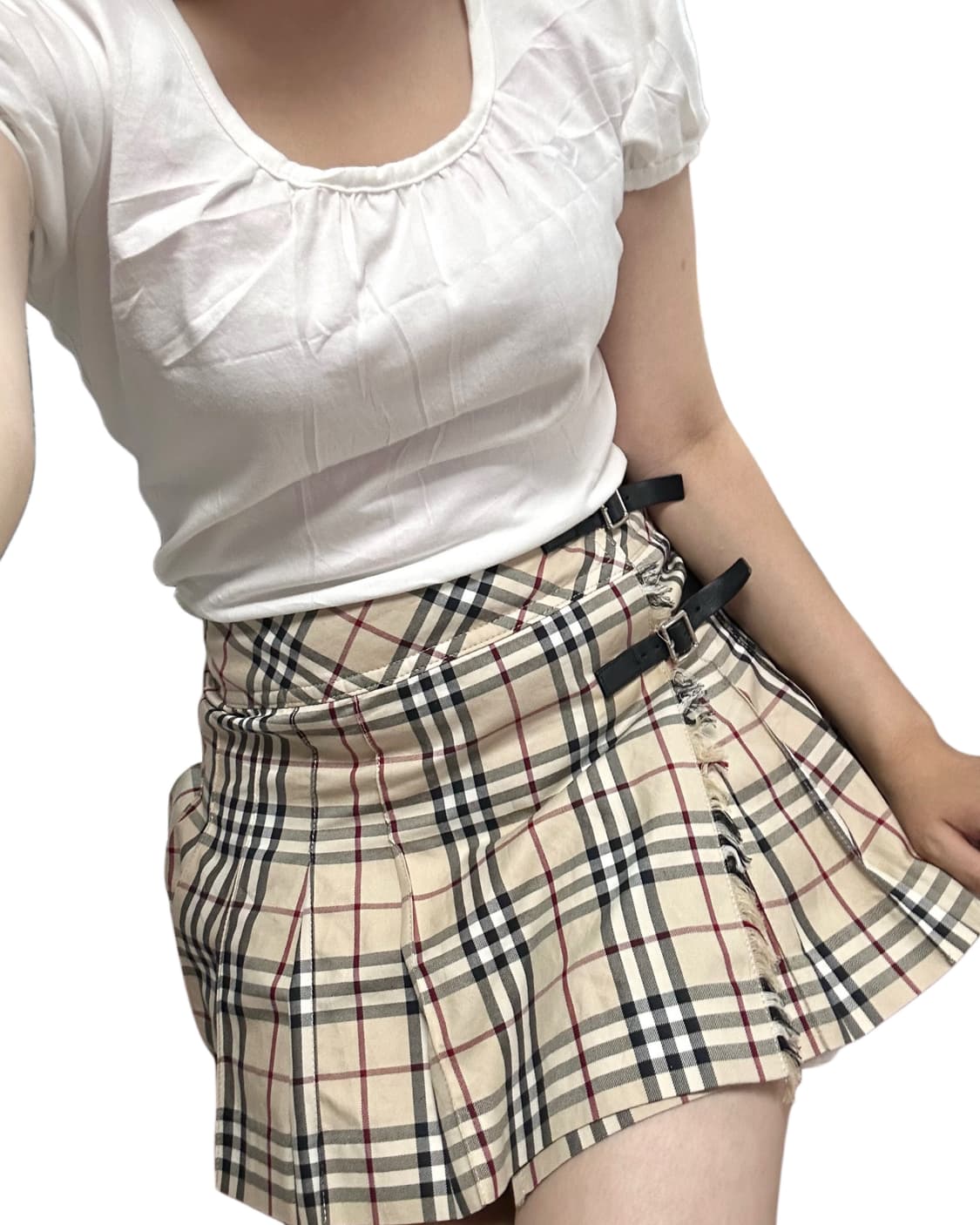 버버리 일본 블루라벨 정품 체크 미니스커트 빈티지 상품이미지1