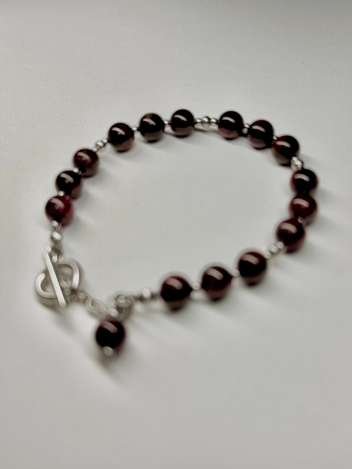 1월 탄생석 천연석 가넷 원석팔찌 상품이미지2