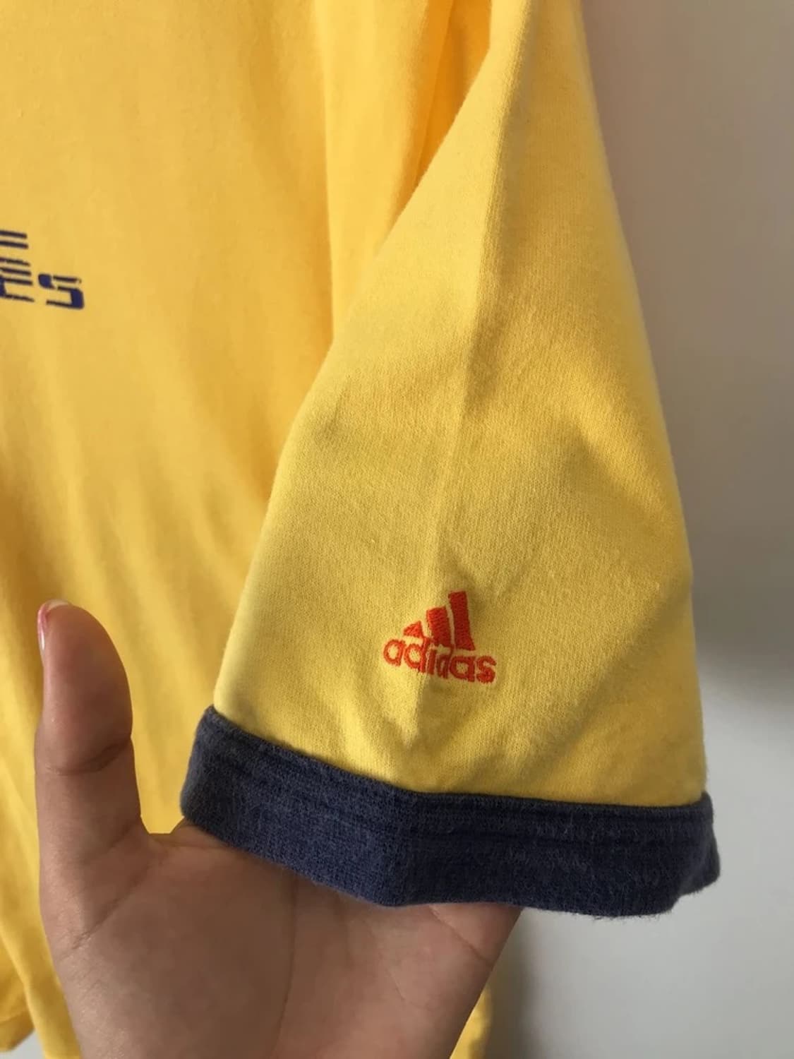 Adidas Yellow V-Neck Ringer Tee 상품이미지7