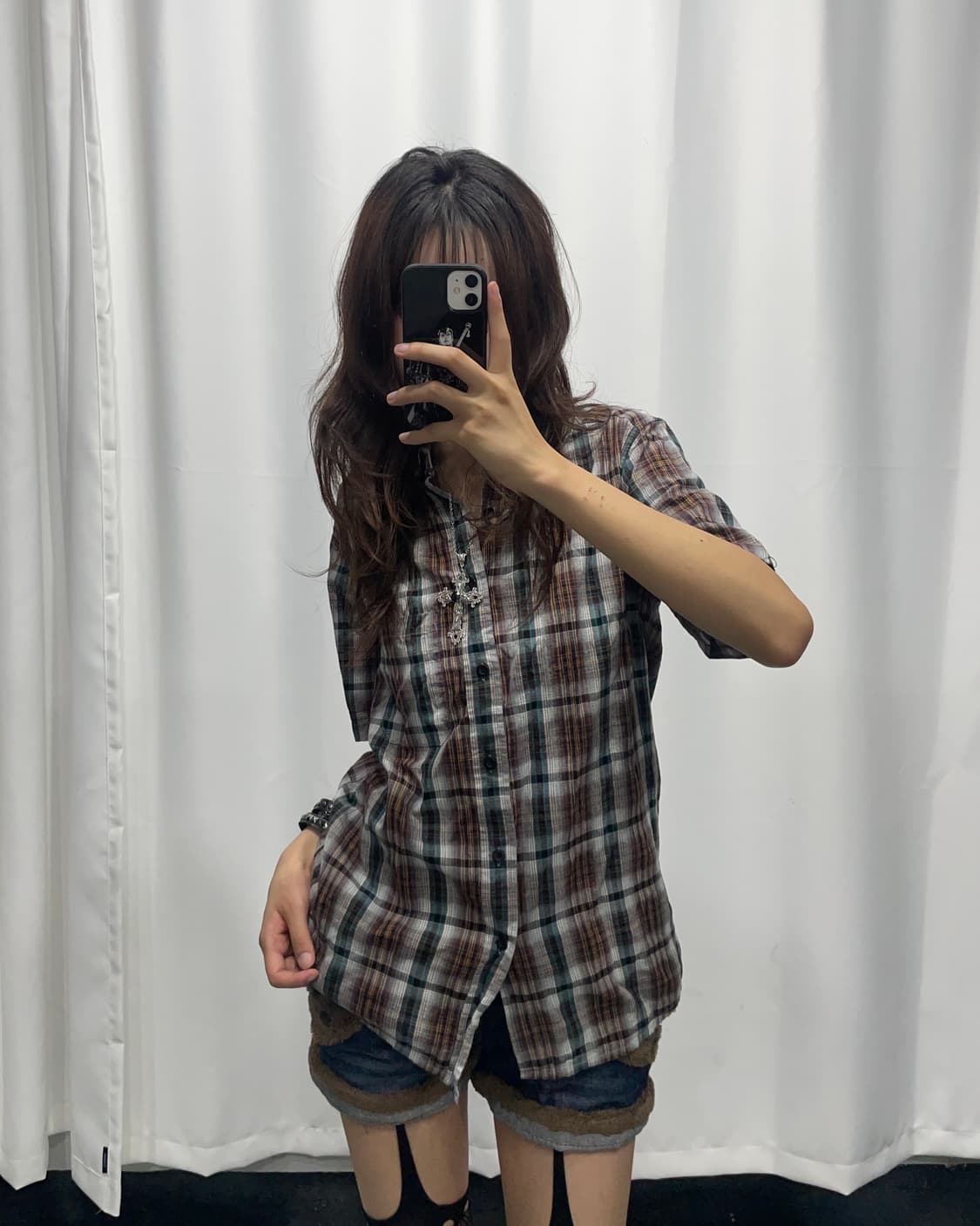 🎸체크 숏슬리브 셔츠🎸 상품이미지4
