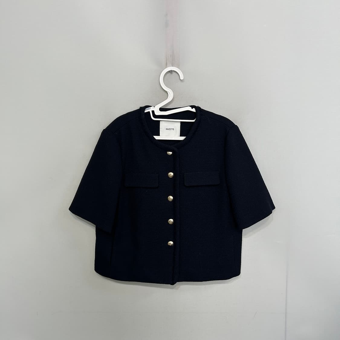 헤지스 2024 트위드 자켓 네이비 90 하객룩 상품이미지1