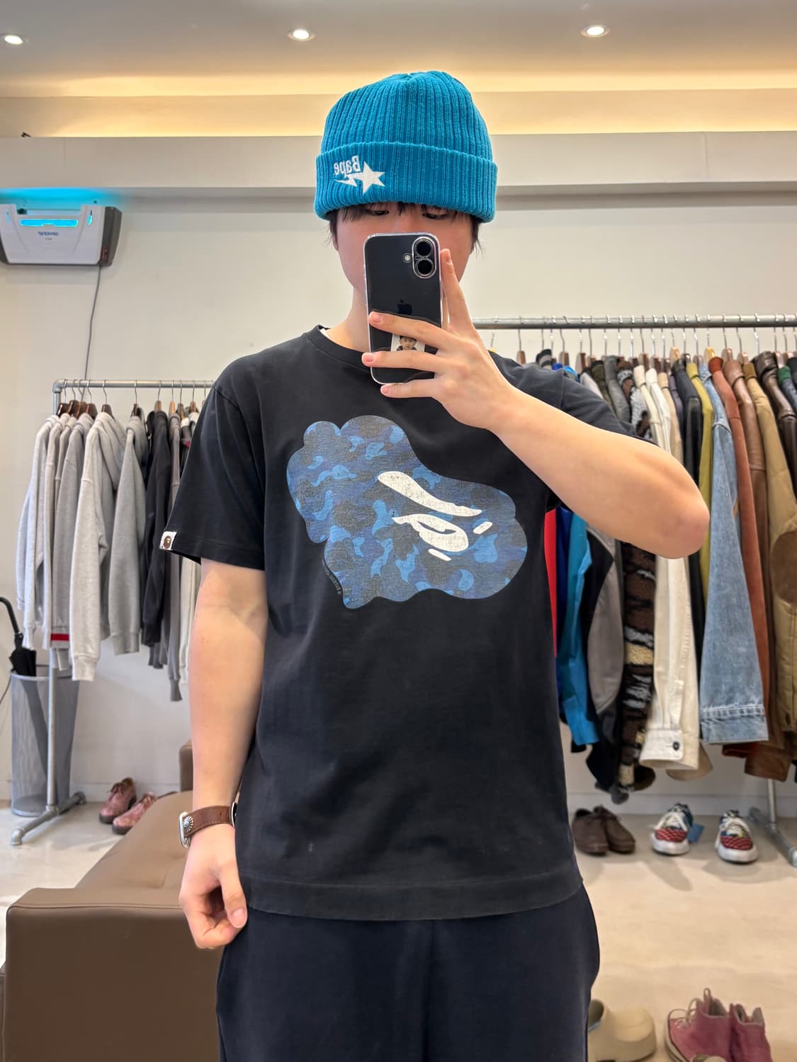 베이프 ABC 카모 에이프 페이스 STA 반팔 티셔츠 상품이미지9