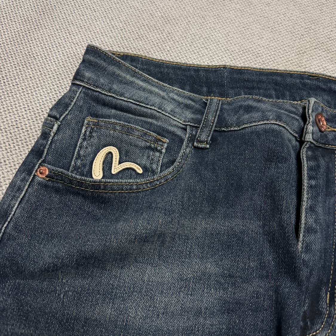 에비수 로고 데님 팬츠 상품이미지2