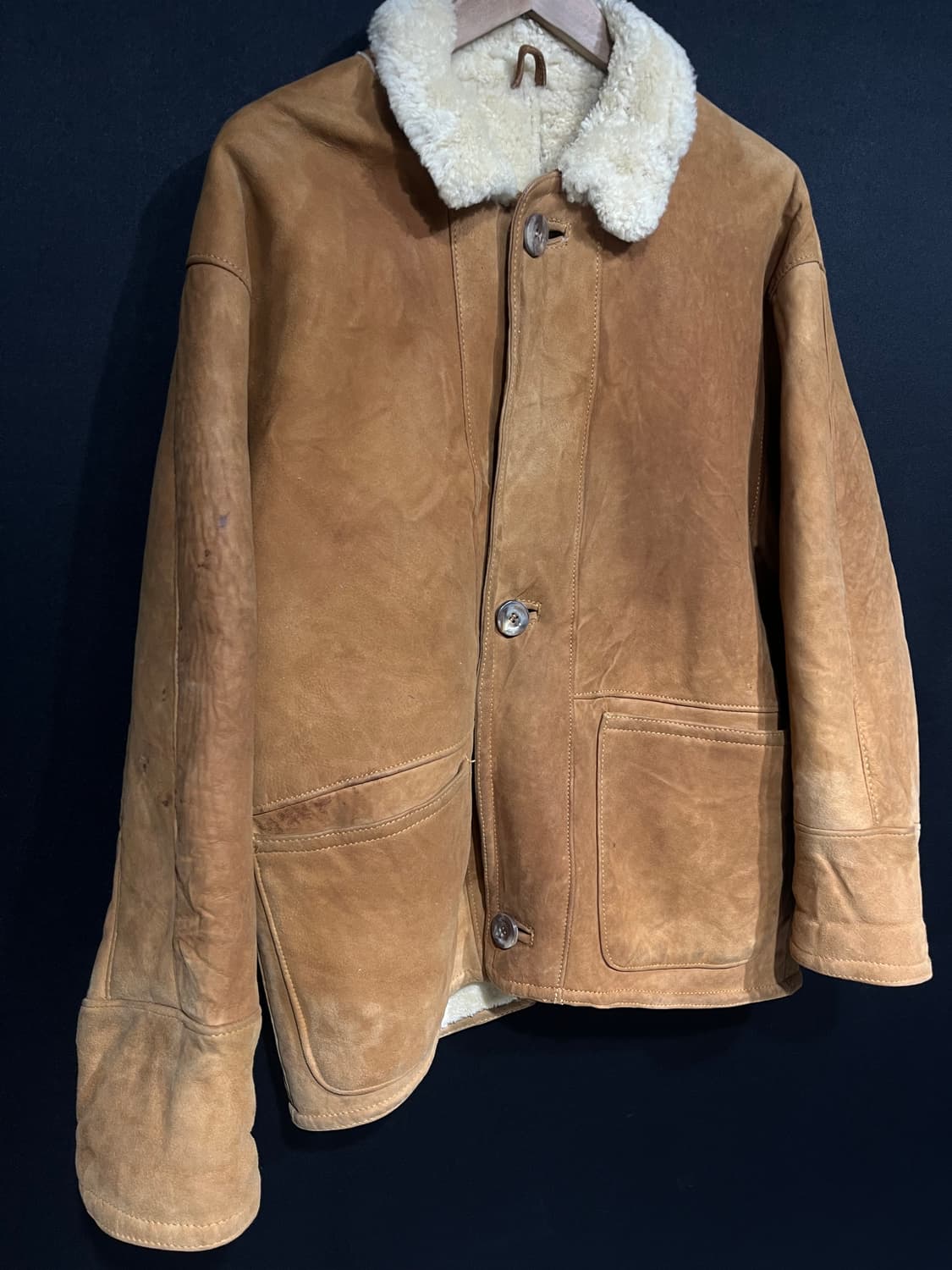 유럽 스웨이드 양털 무스탕 자켓 상품이미지3