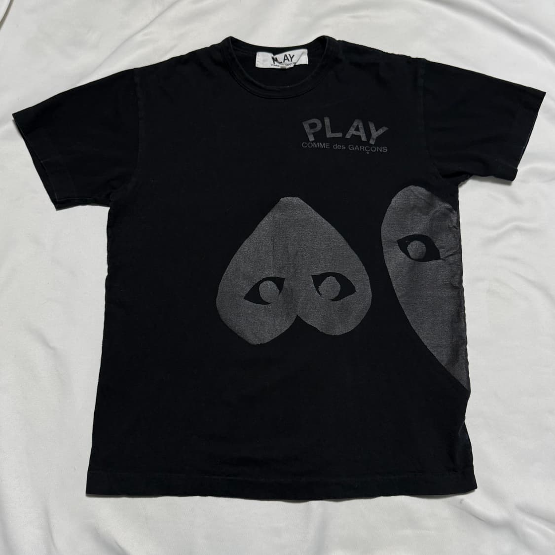 XL 꼼데가르송 빅로고 블랙 반팔티 상품이미지2