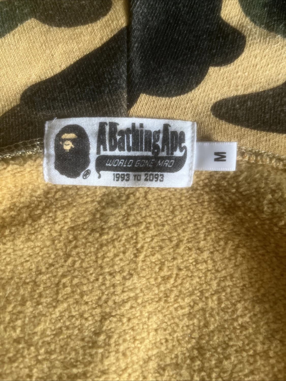 베이프 1st 카모 에이프 헤드 후드집업 황계 상품이미지4