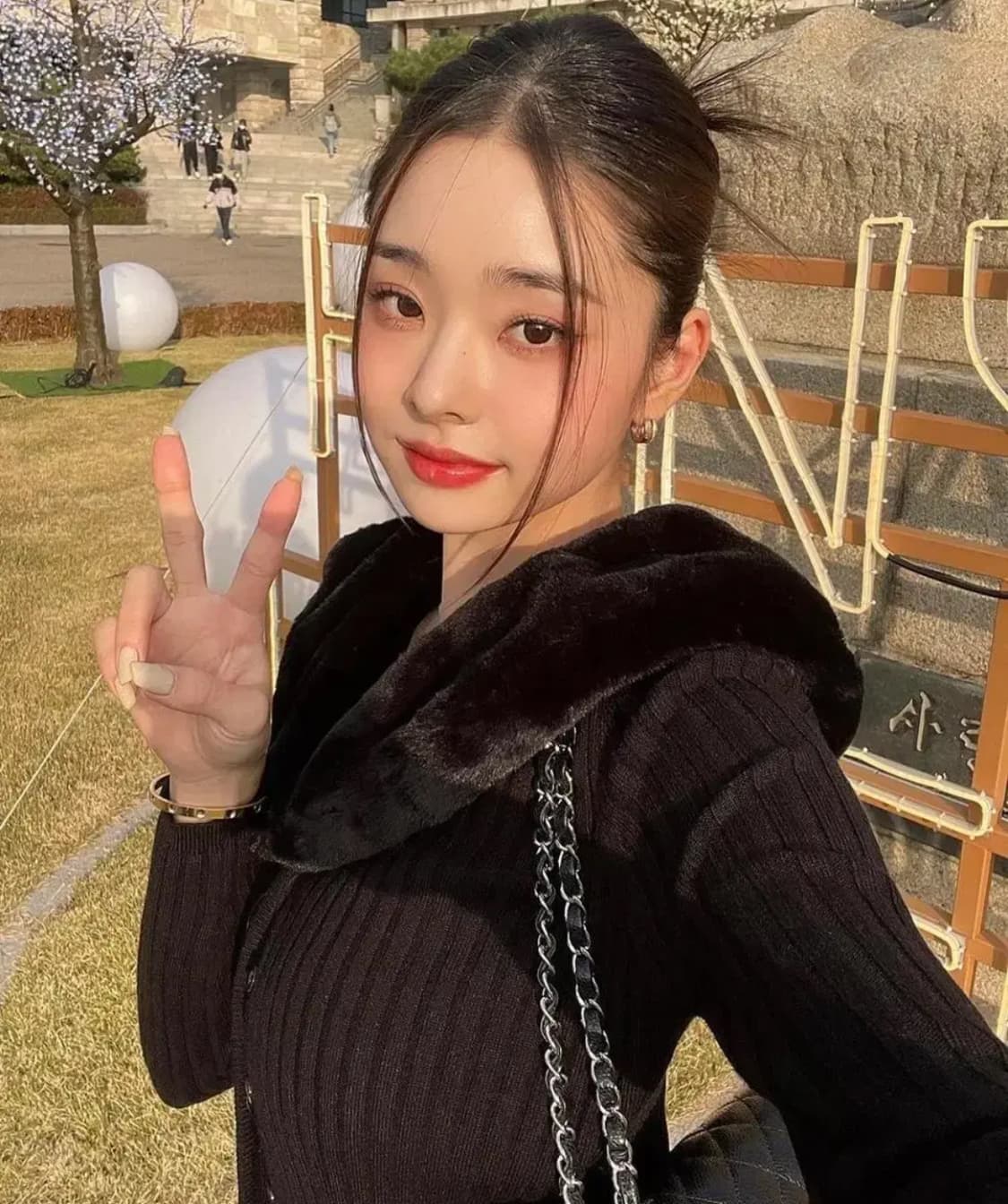 프리지아 퍼트리밍 가디건 (블랙) 상품이미지1