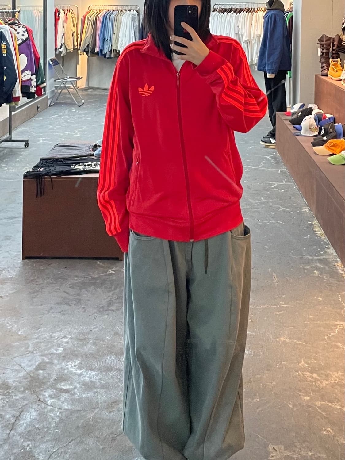 아디다스 파이어버드 레드형광 트랙탑 져지 H1148 상품이미지1