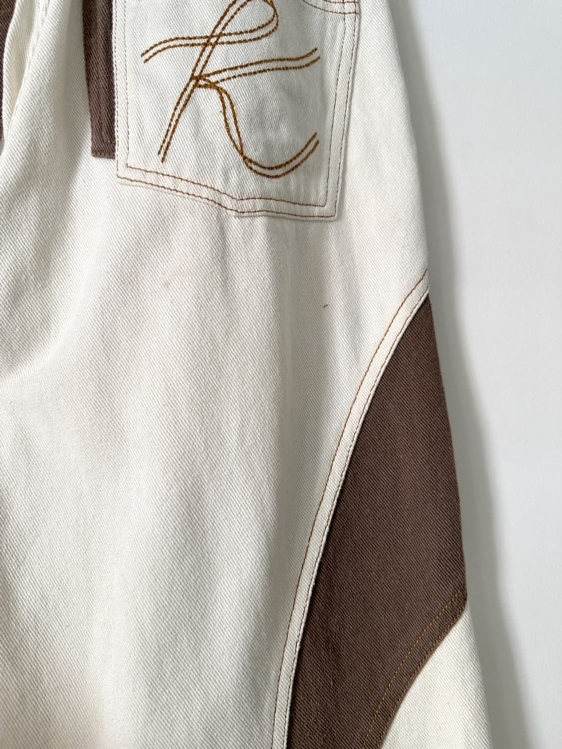 Saddle patch pants / ivory 상품이미지4