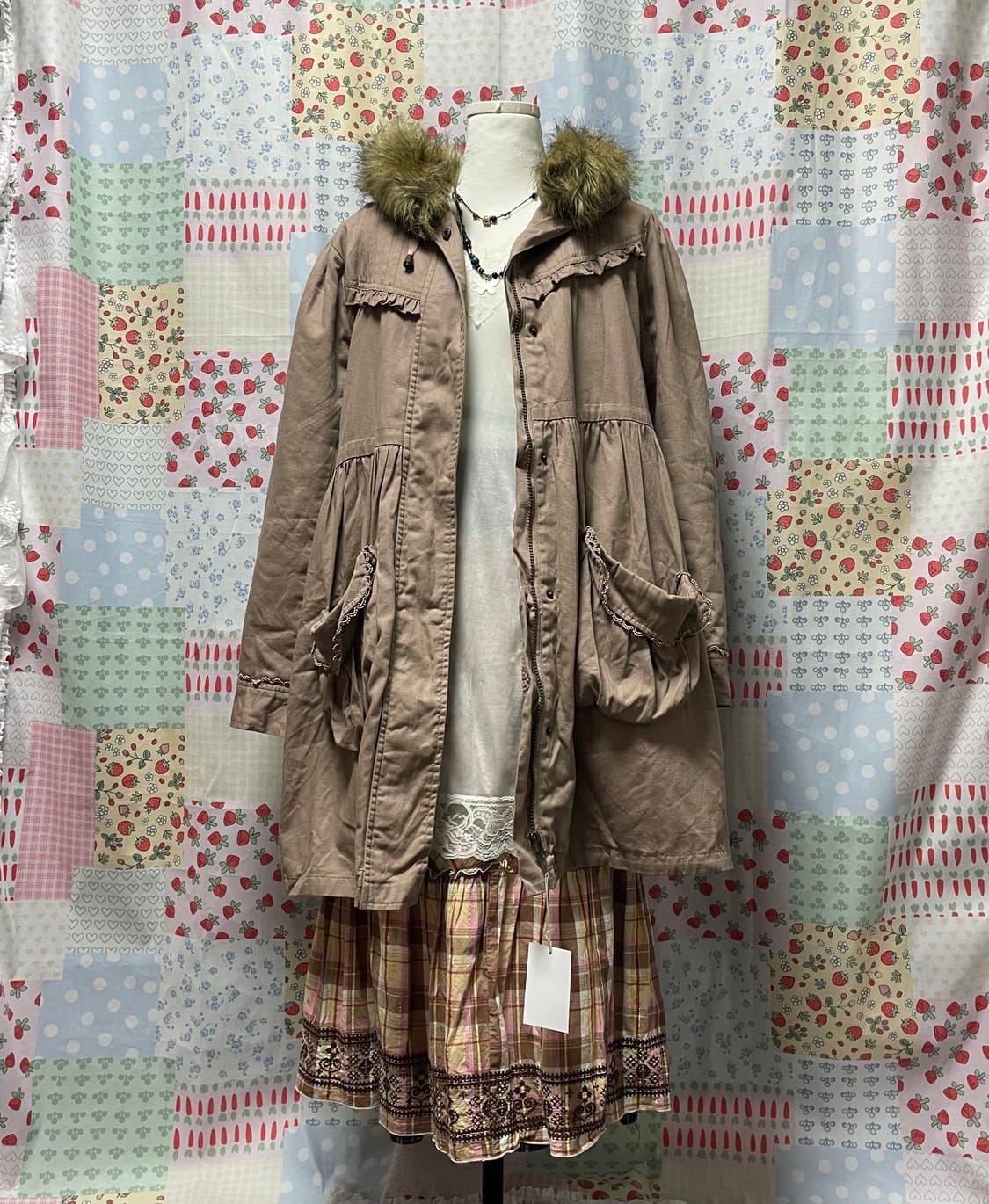 엑시즈팜 히메갸루 라떼랴루 모리걸 야상 상품이미지1