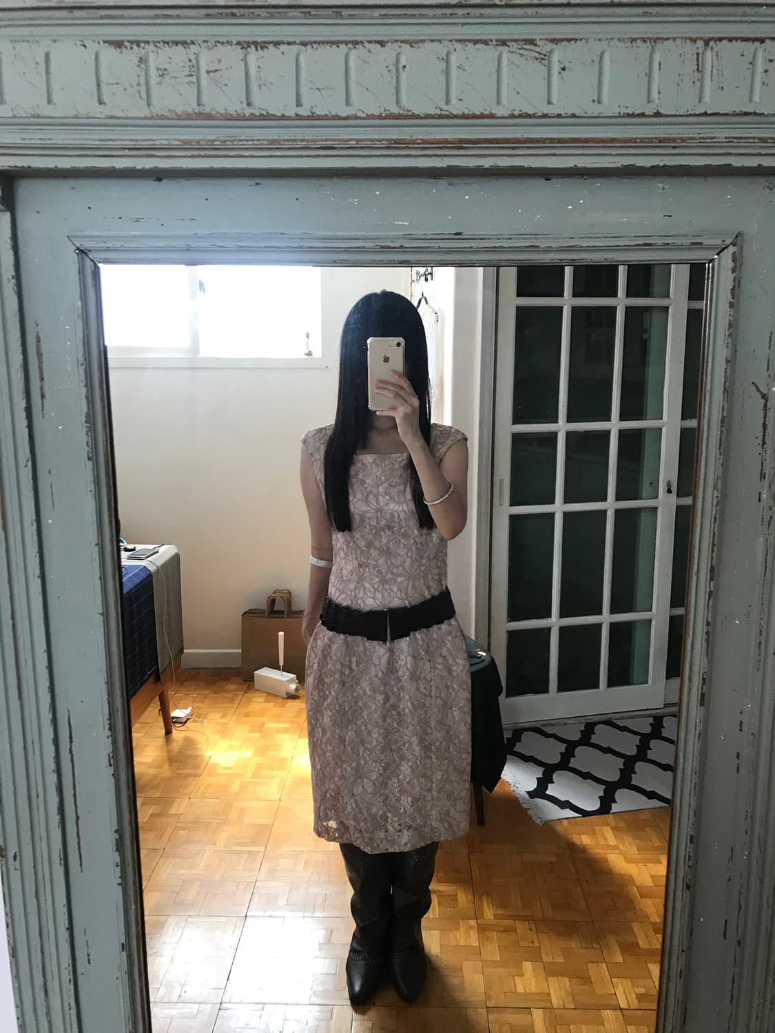 vintage lace pink one-piece 상품이미지2