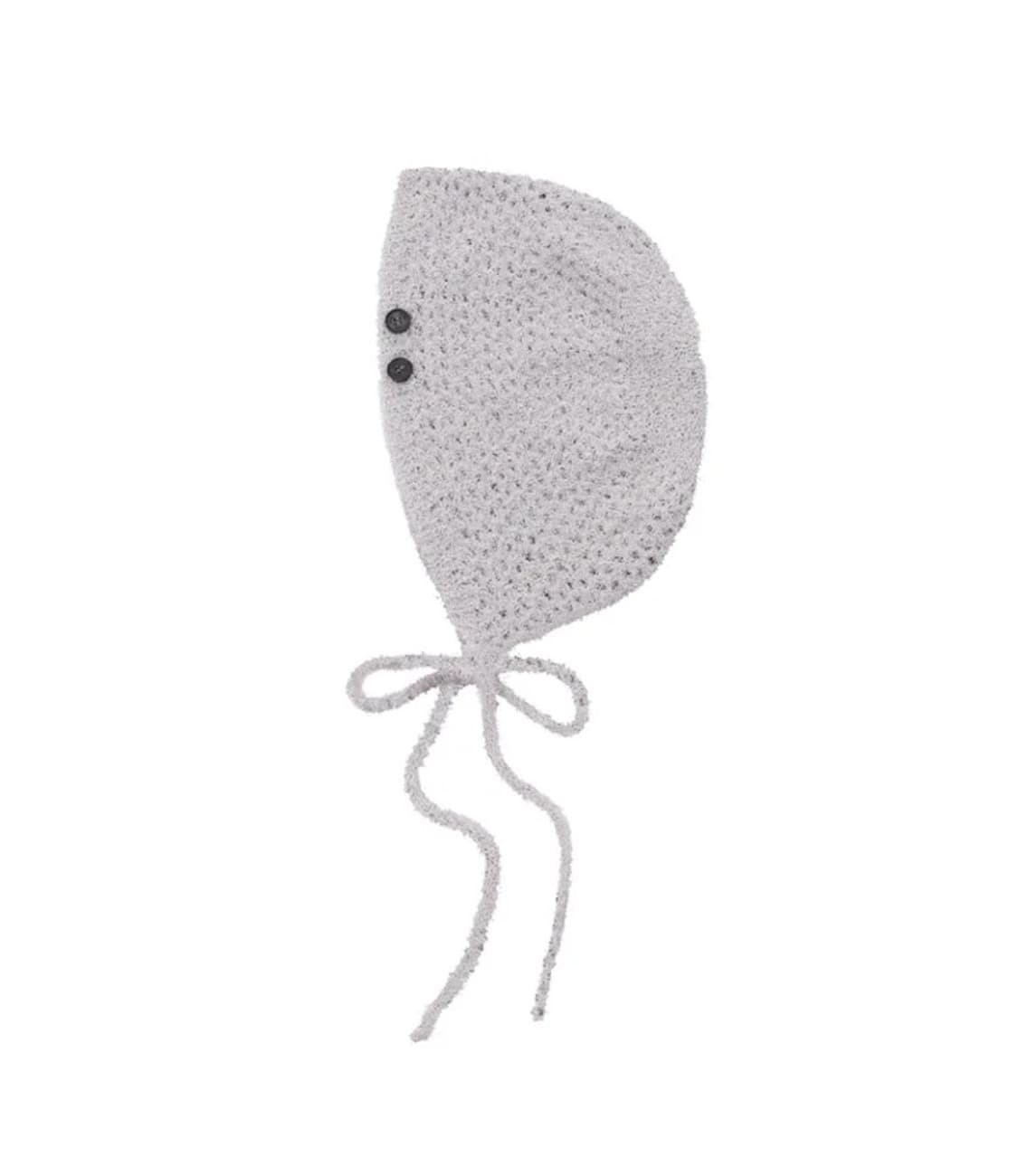 Miseki Seoul 미세키서울 후디 니트 바라클라바 (그레이) 상품이미지1