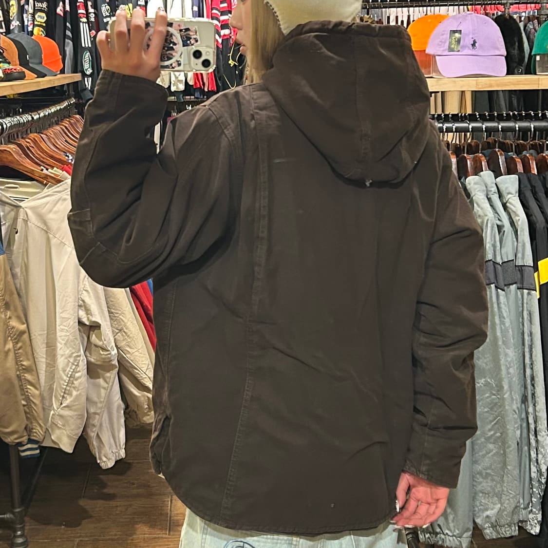 [HI] VTG 후드 자켓 브라운 상품이미지5