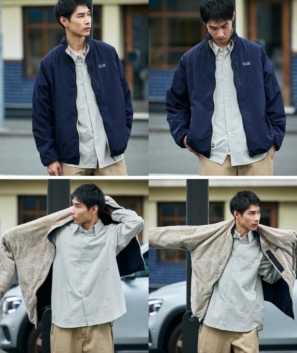 프릭스스토어 후리스 플리스 리버시블 블루종 네이비L 상품이미지4