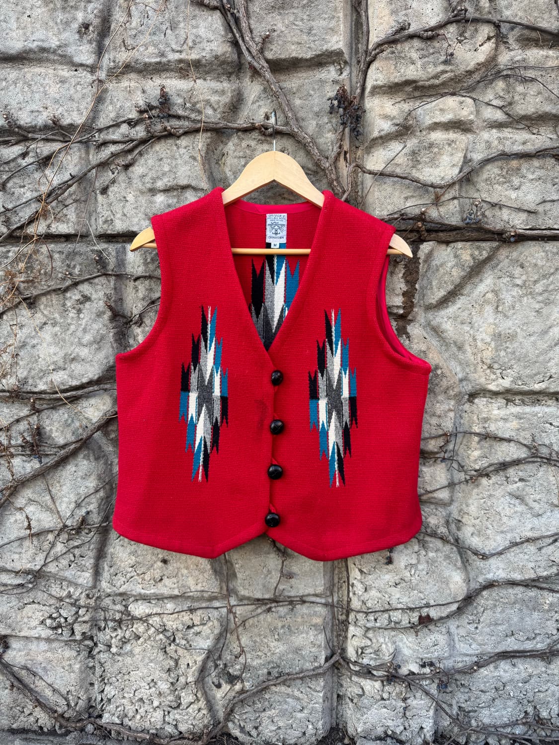 오르테가 핸드 우븐 울 치마요 베스트 웨스턴 네이티브 조끼 상품이미지1