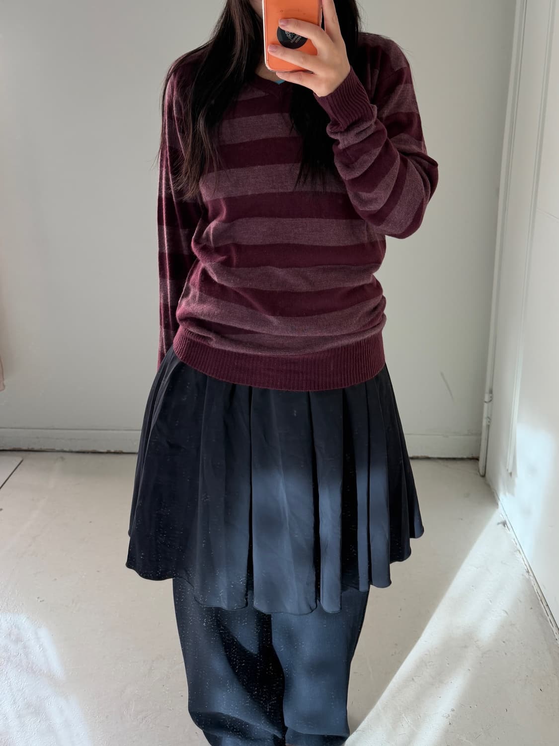 일본빈티지 라벤더 스트라이프 니트 상품이미지1