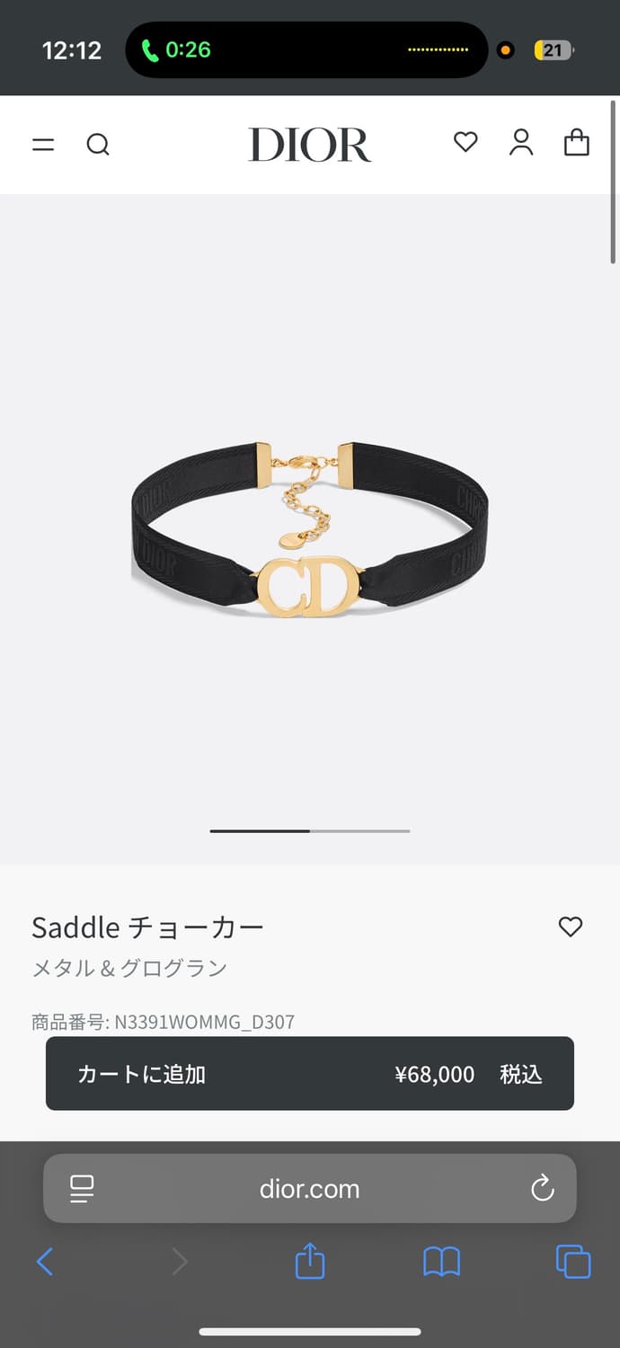 디올 saddle 초커 상품이미지1