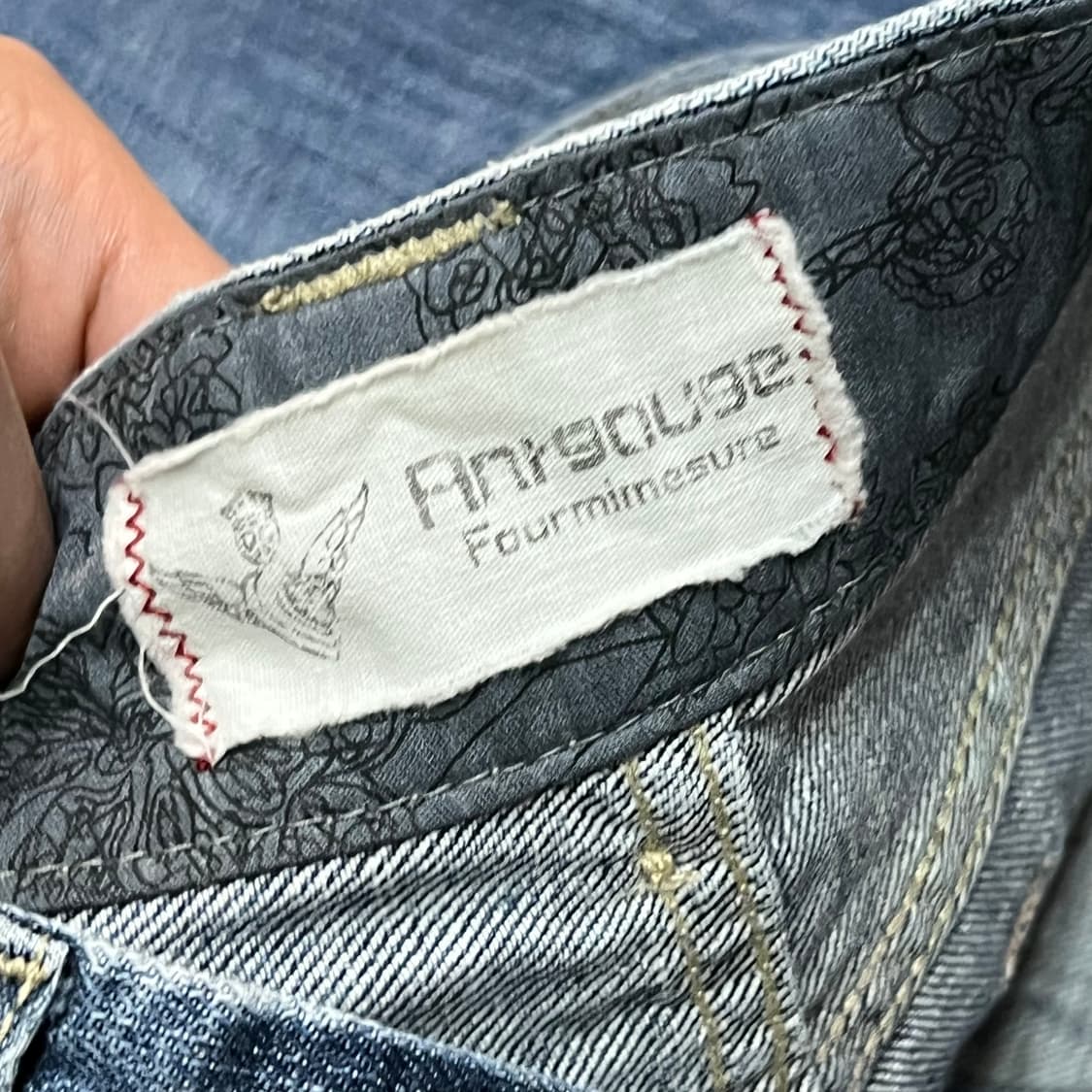  앙루주 버튼 데님 하프 팬츠 y16202 상품이미지6