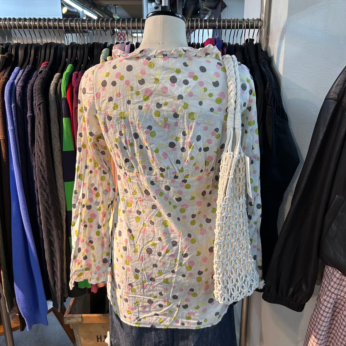 Vintage y2k Dot Shirts 상품이미지3