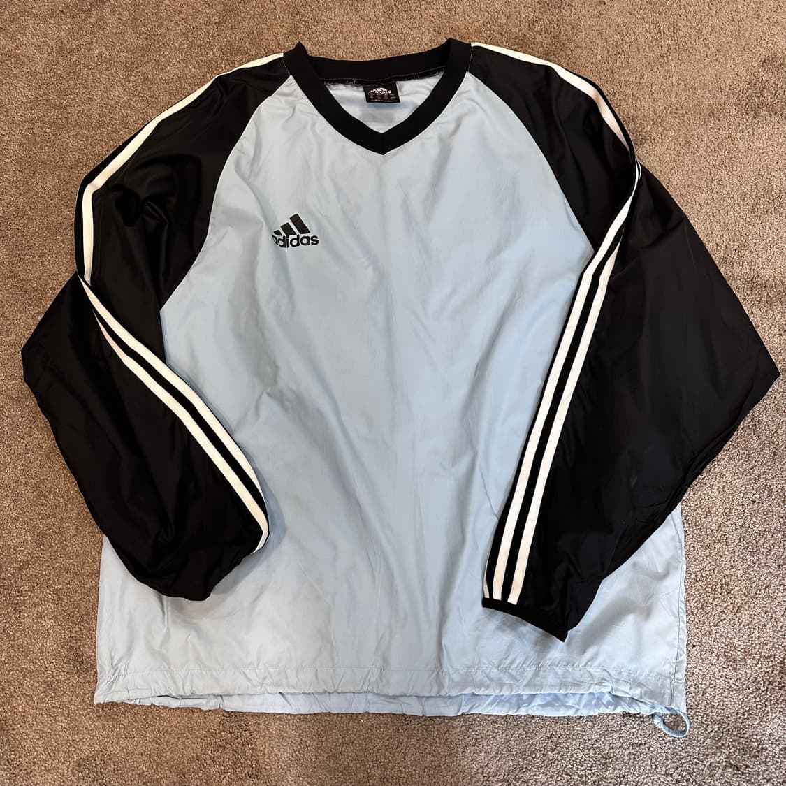 아디다스 올드스쿨 배색 브이넥 바람막이 웜업L 상품이미지5