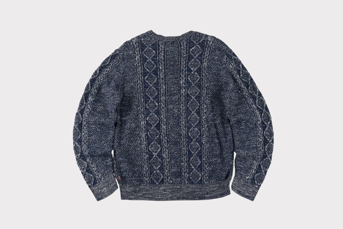 [L] 리바이스 블루 코튼 아란 니트 스웨터 상품이미지6