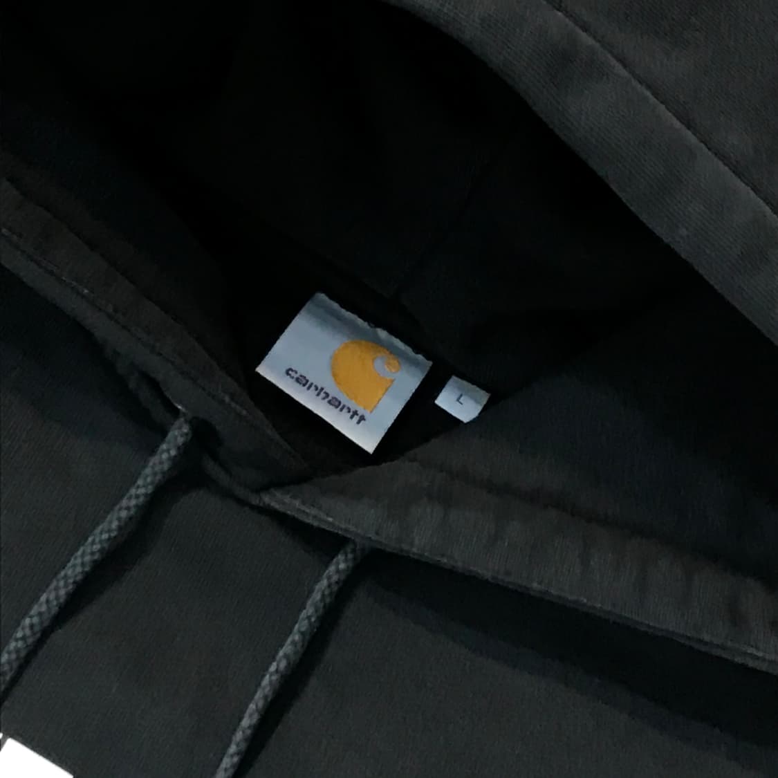 칼하트 알파벳 프린팅 블랙 기모 후디 남성 105 사이즈 상품이미지4