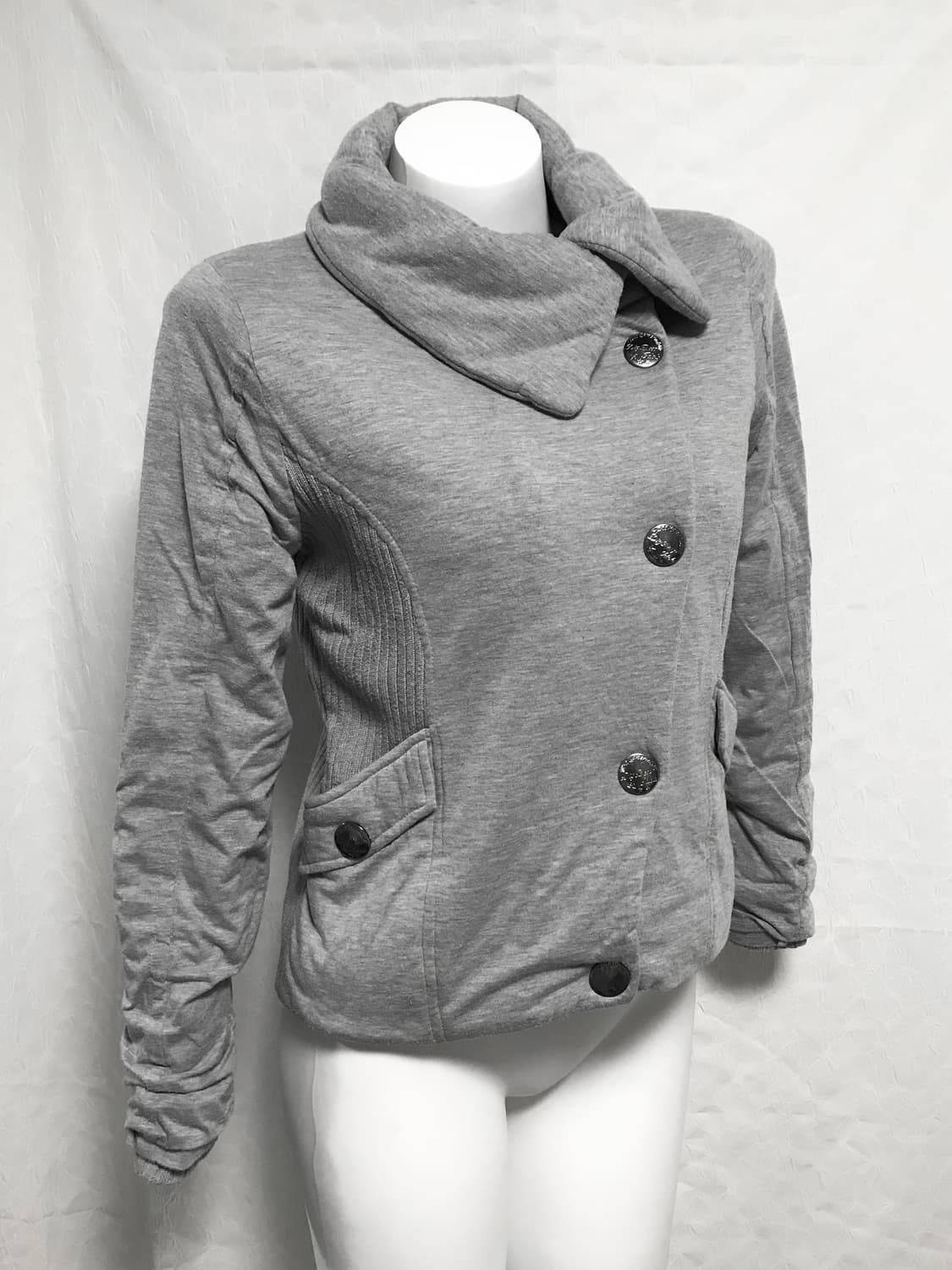 빈티지 digdeep 디그딥 펑크 사선 버튼 하이넥 점퍼 상품이미지2