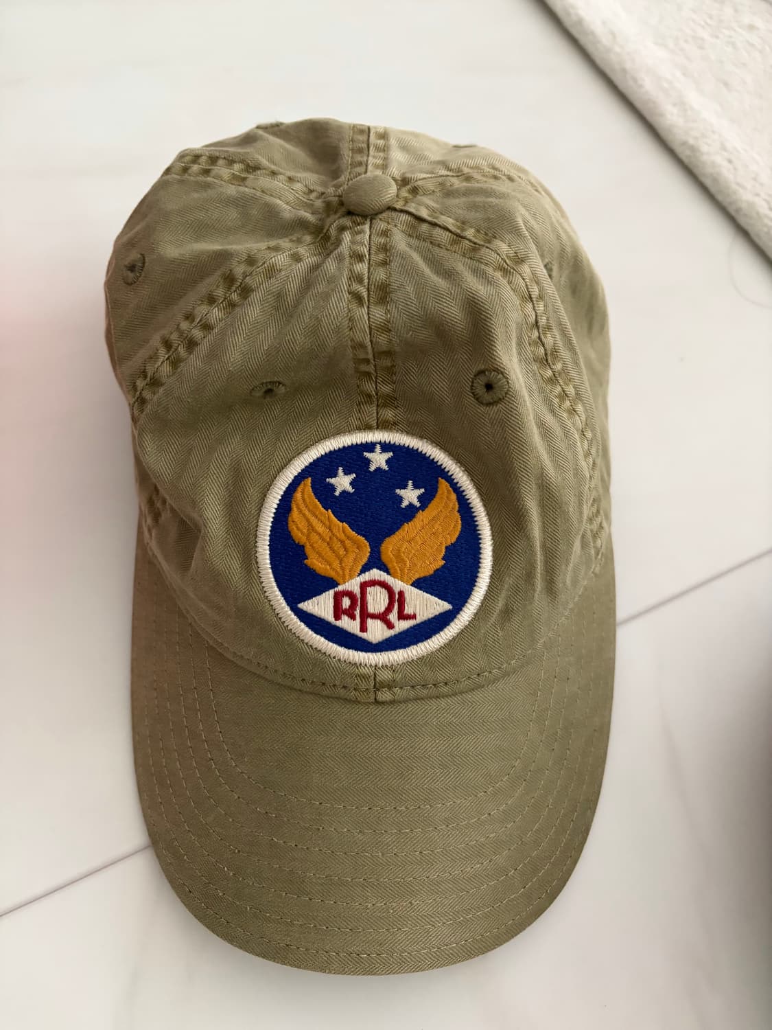 rrl 윙 로고 볼캡 카키 상품이미지1