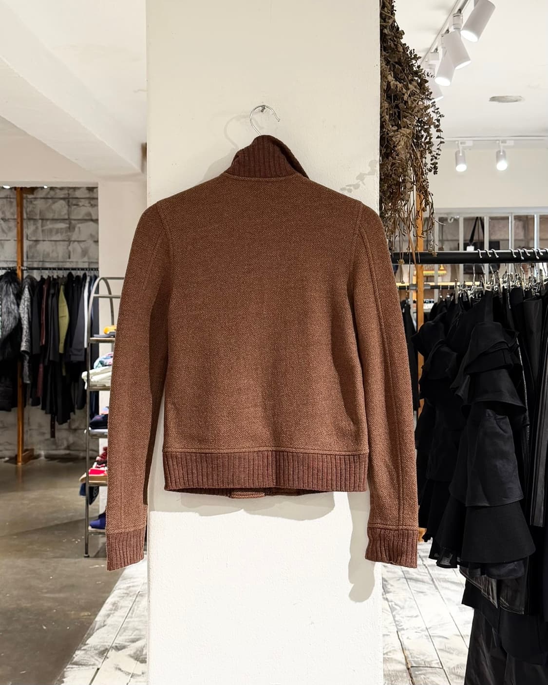 랄프로렌 브라운 우먼스 울 하이넥 집업 상품이미지6