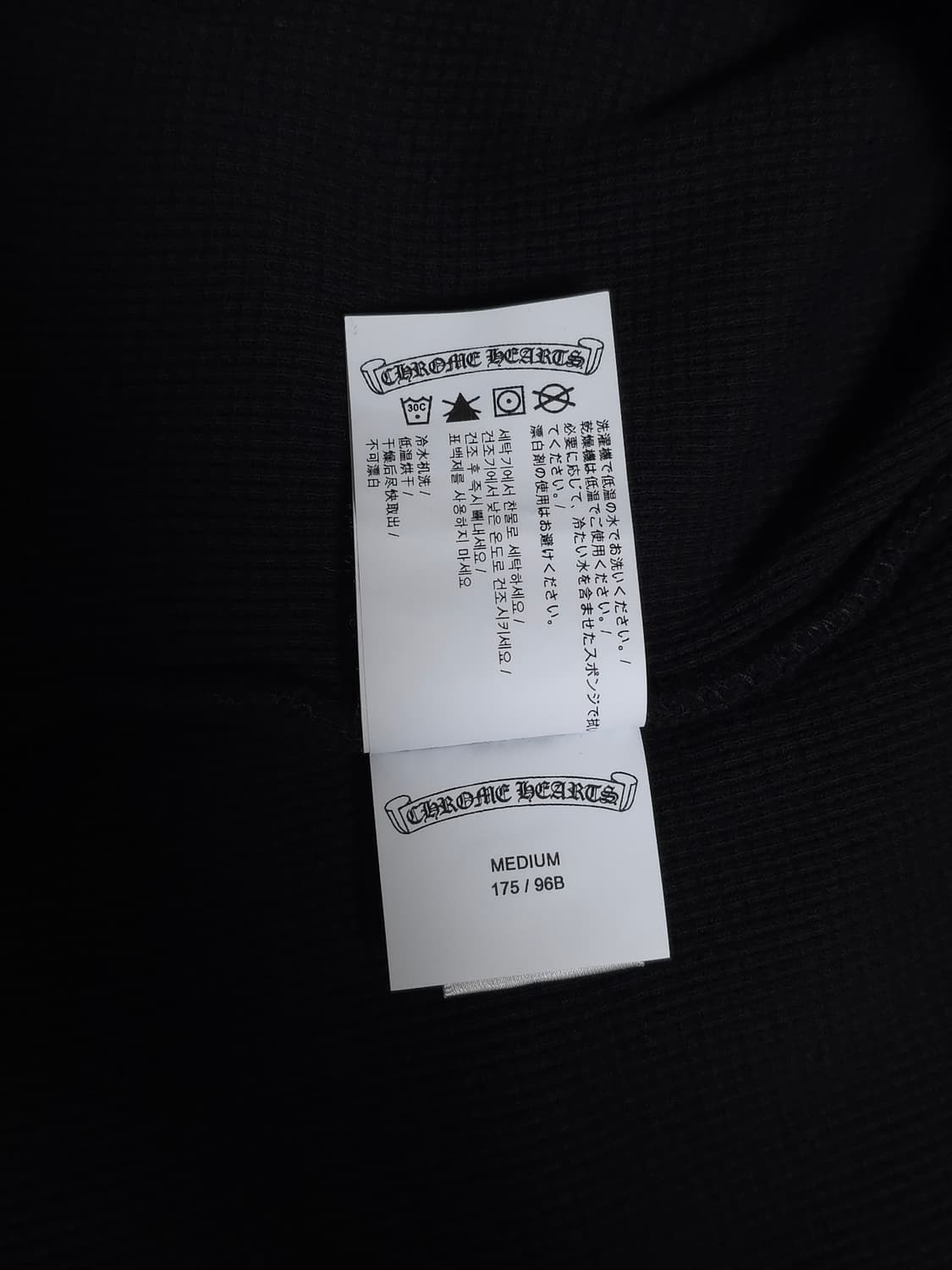 [M] 크롬하츠 세메터리 할리우드 헨리넥 와플 니트 블랙 상품이미지8