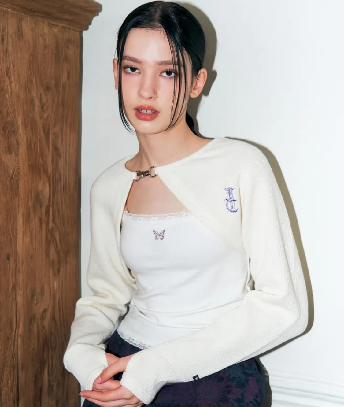 팬시클럽 로고 볼레로 가디건 상품이미지1