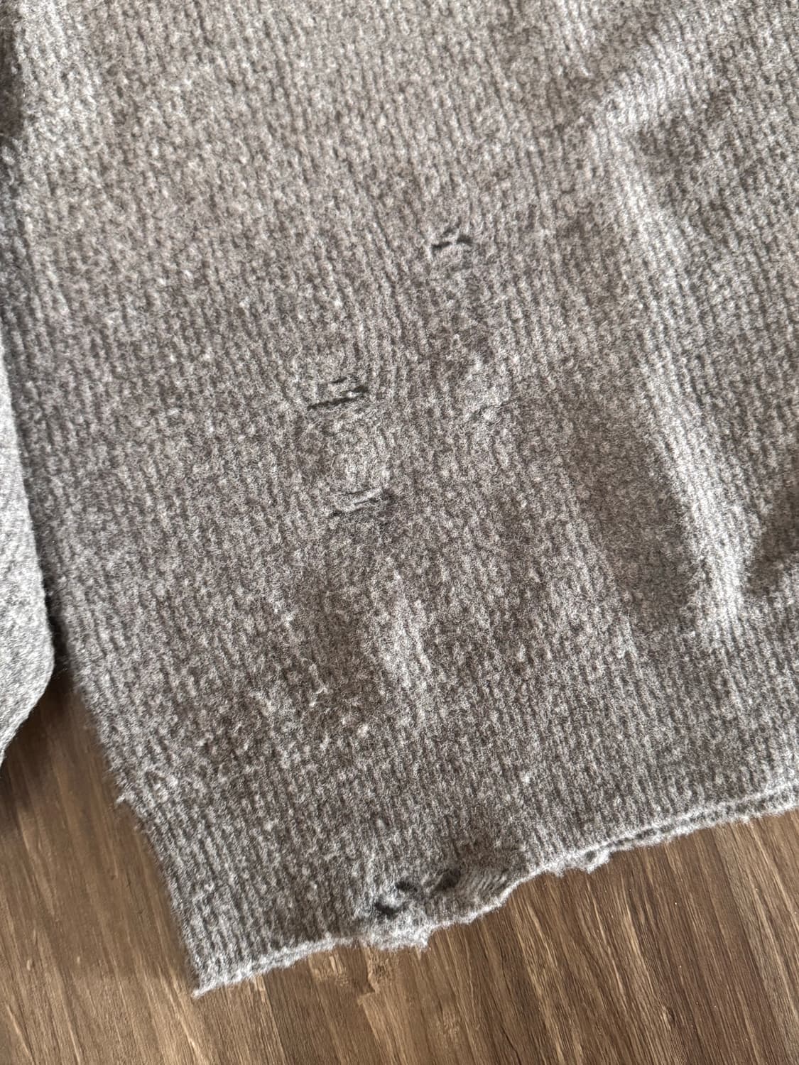 Insilence damaged hairy knit brown 상품이미지3