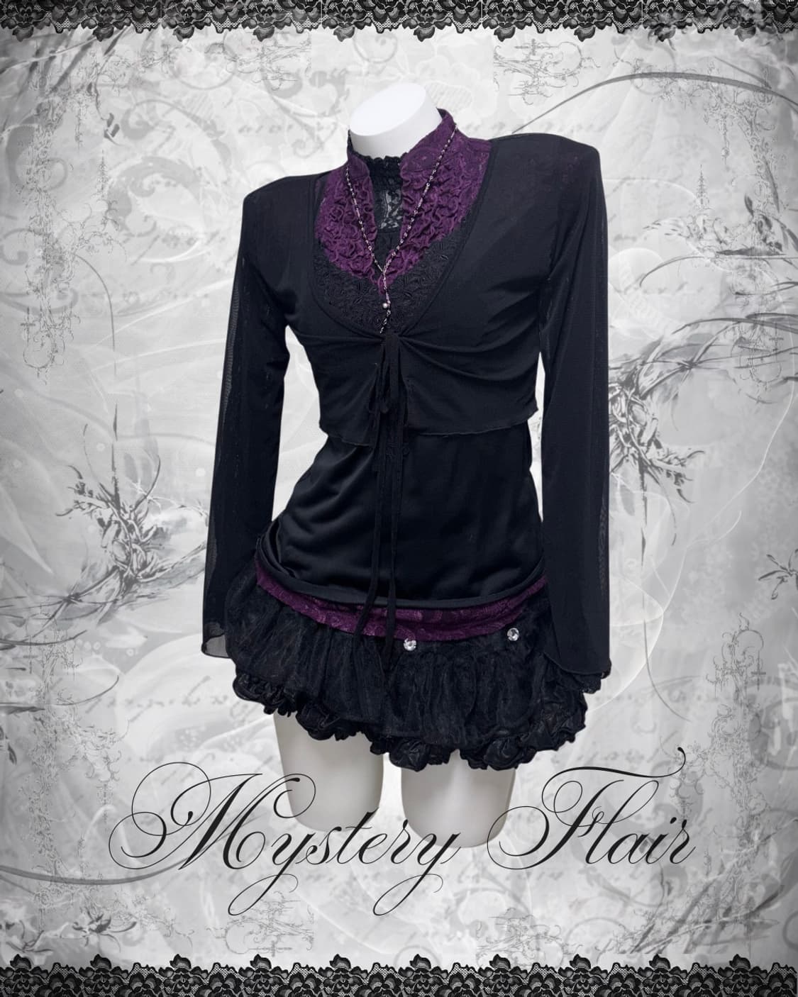 딥퍼플 프릴탑 포함 고스 세트 5pcs 상품이미지6