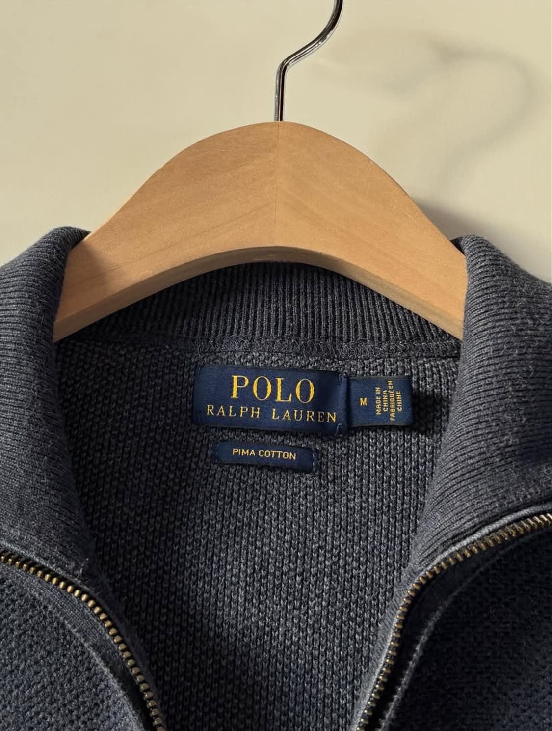 Polo 폴로 랄프로렌 신형 피마코튼 딥블루 니트집업  상품이미지6