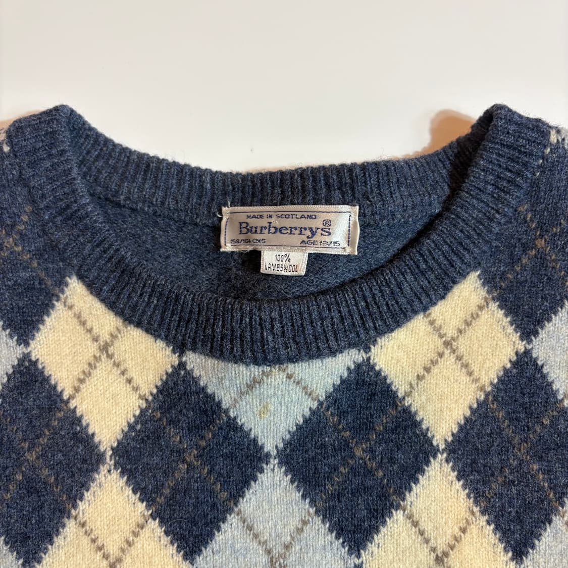 버버리 클래식 아가일 패턴 울 니트 스웨터  상품이미지3