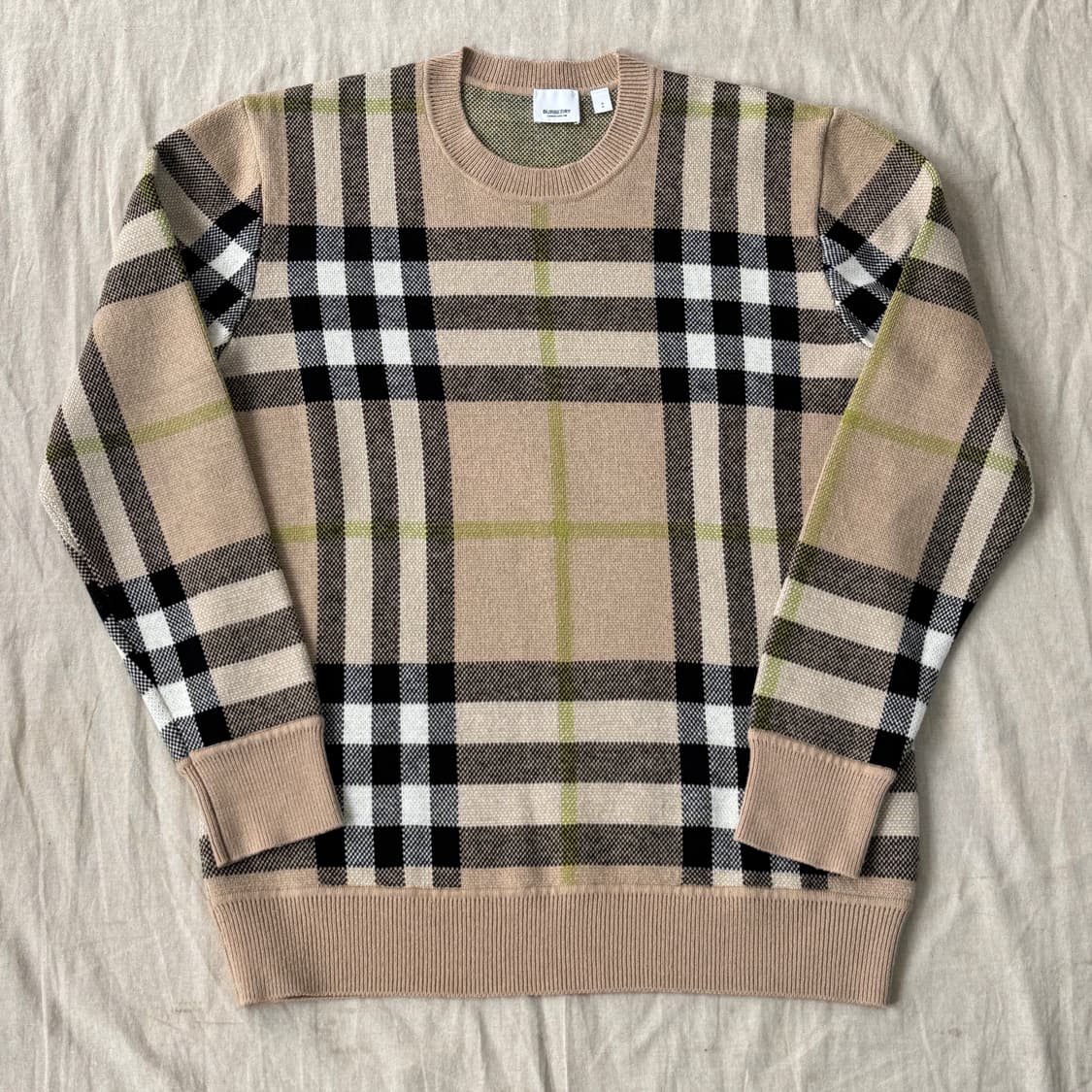  버버리 캐시미어 자카드 신형 체크니트 S(100~105) 상품이미지1