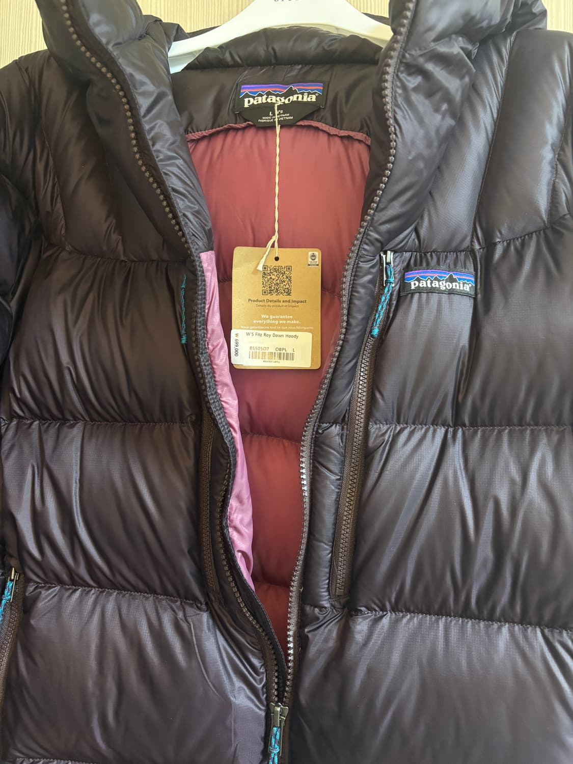 파타고니라 피츠로이 구스다운 딥퍼플 새상품 상품이미지3