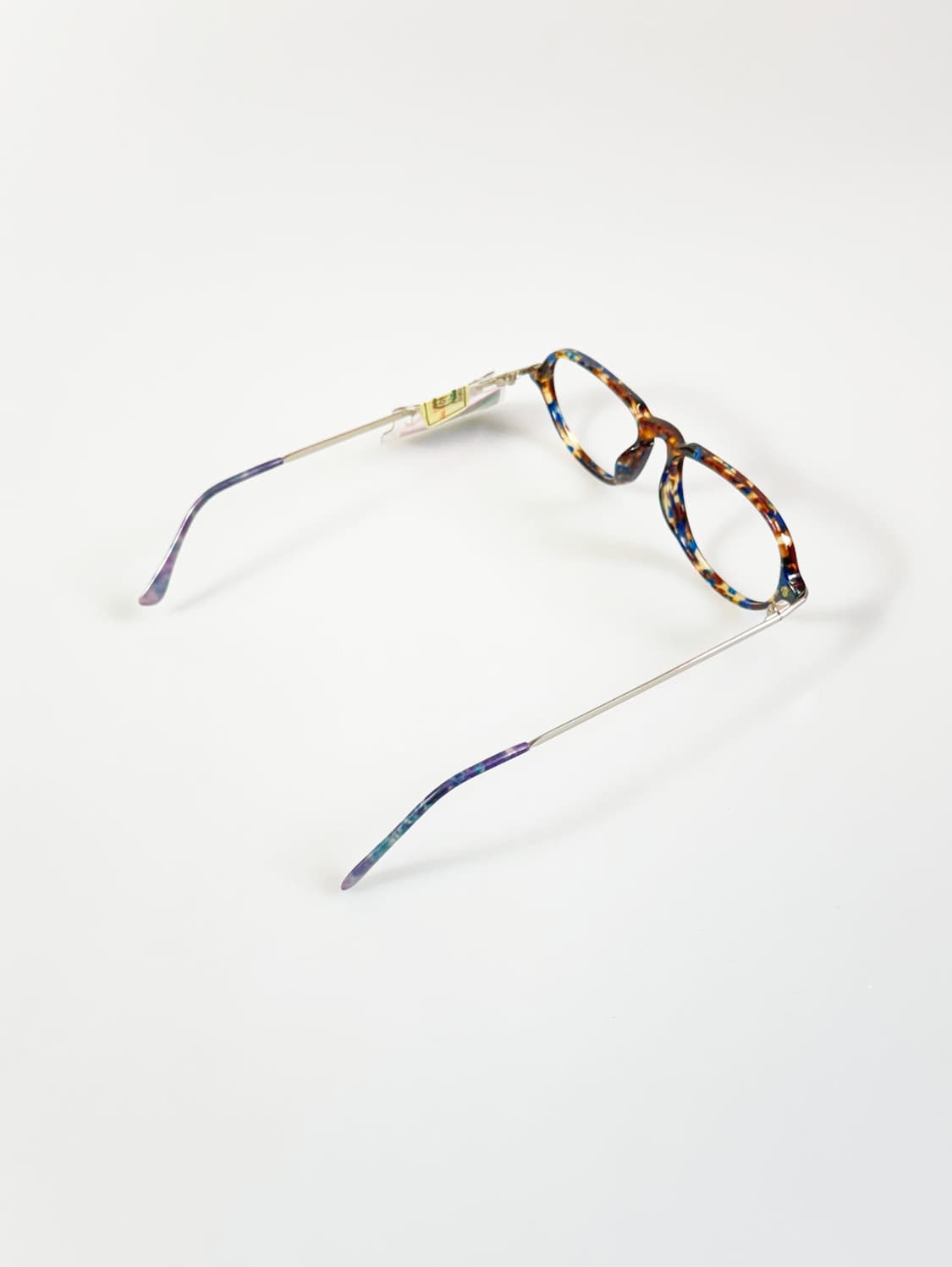 90s SEVA SCHAN 스퀘어 뿔테 마블 빈티지 안경 상품이미지4