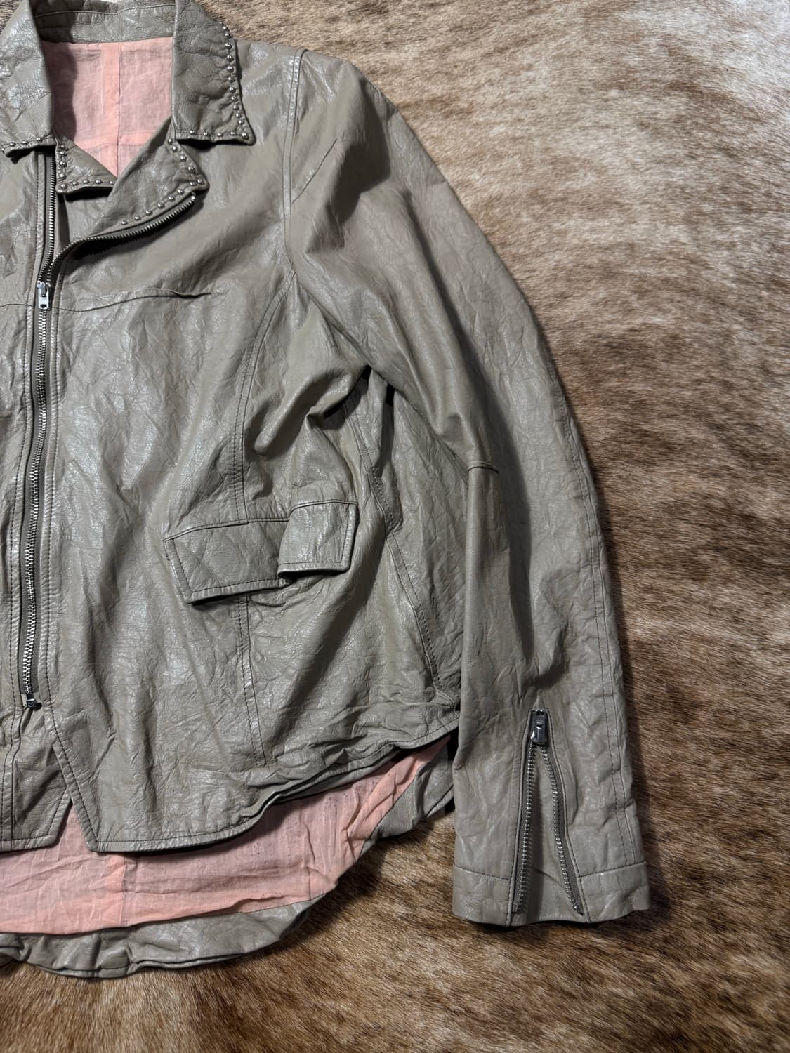 Undercover Stud Cow Leather Jacket 상품이미지3