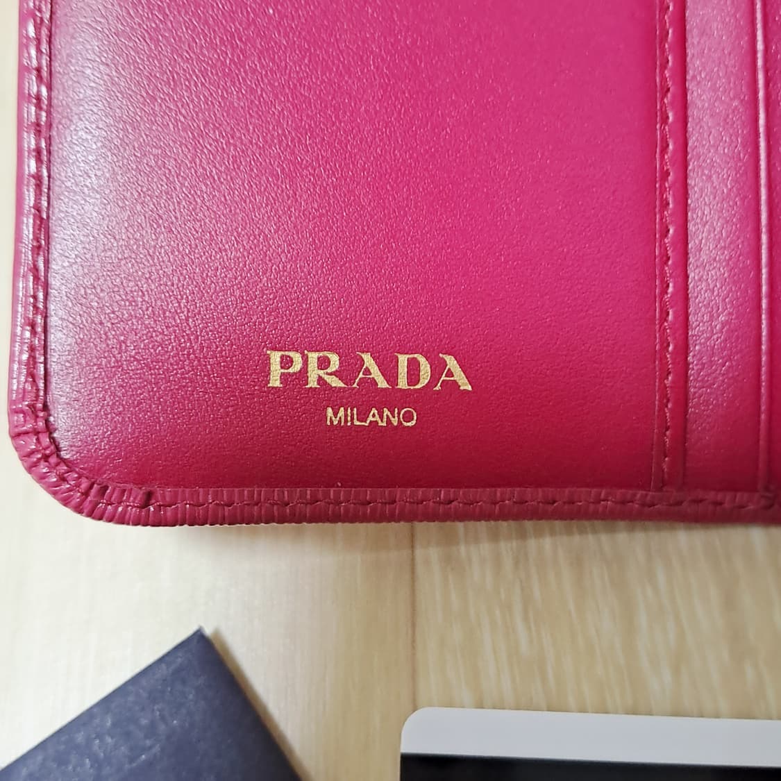 [최상급/정품] 프라다 사피아노 카프스킨 핑크지갑, 프라다지갑 상품이미지5