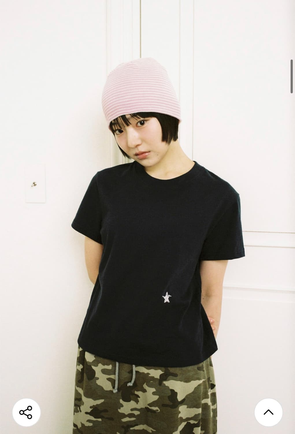 웹하우스 스트라이프 비니 (핑크) 상품이미지2