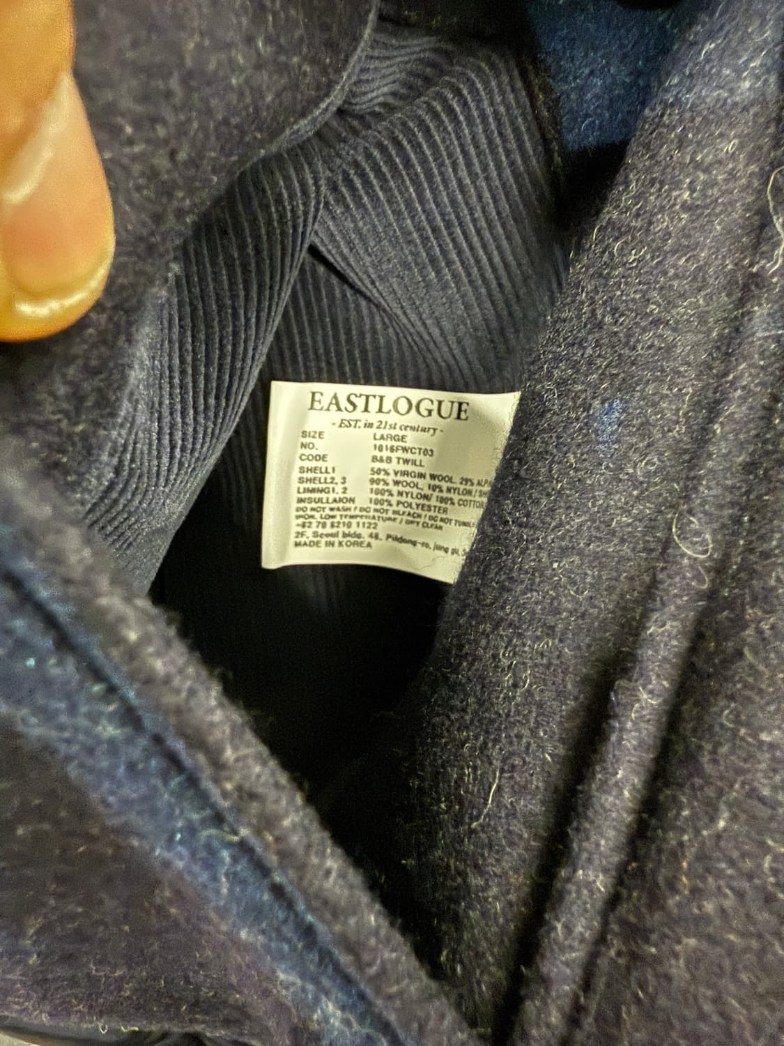 이스트로그 매키노 더블 코트 L 상품이미지5