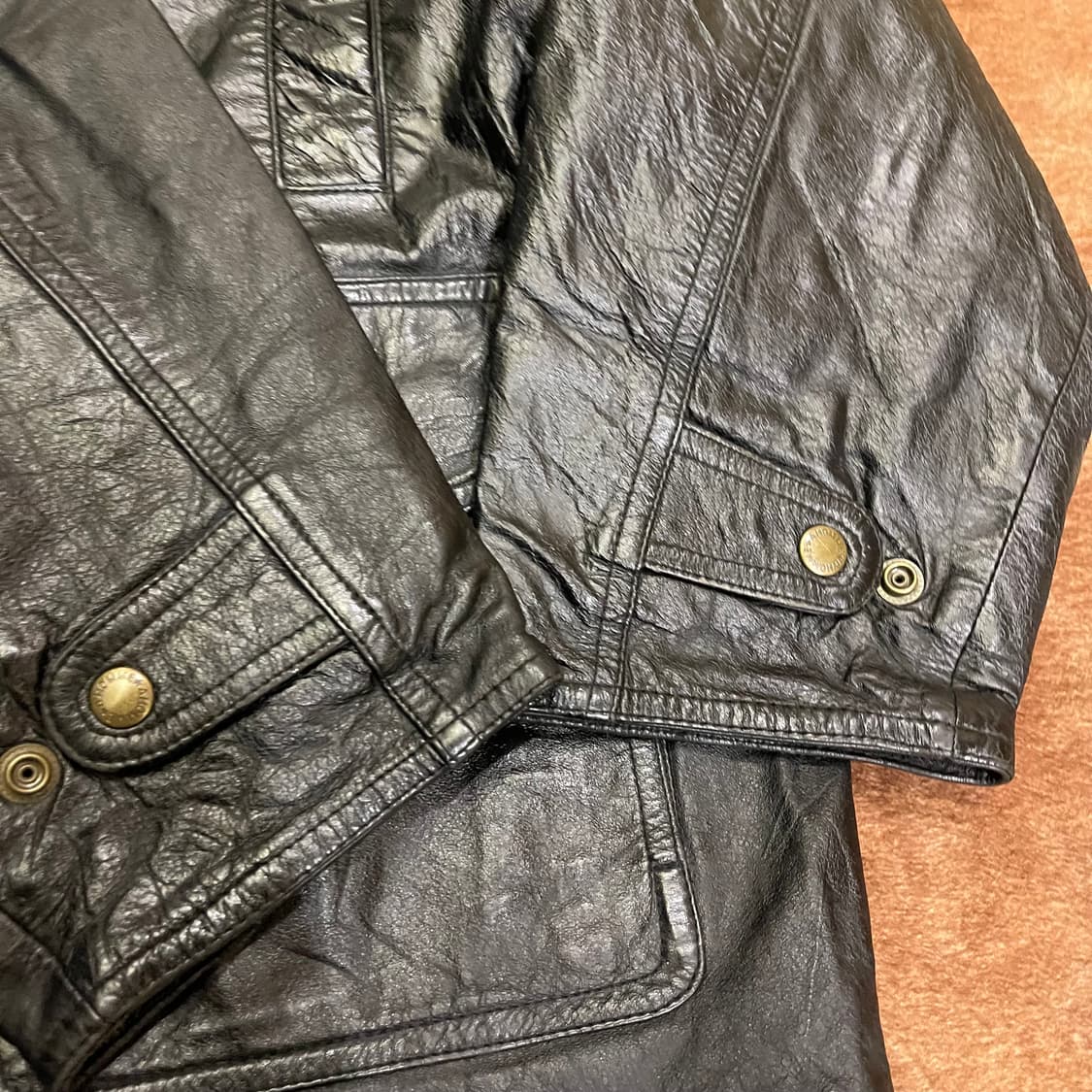 Vintage D'HOMME 양가죽 레더 카코트 상품이미지4