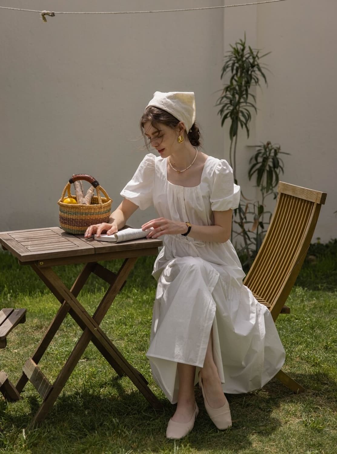 르니나 VEDA 스퀘어넥 퍼프 원피스 상품이미지5