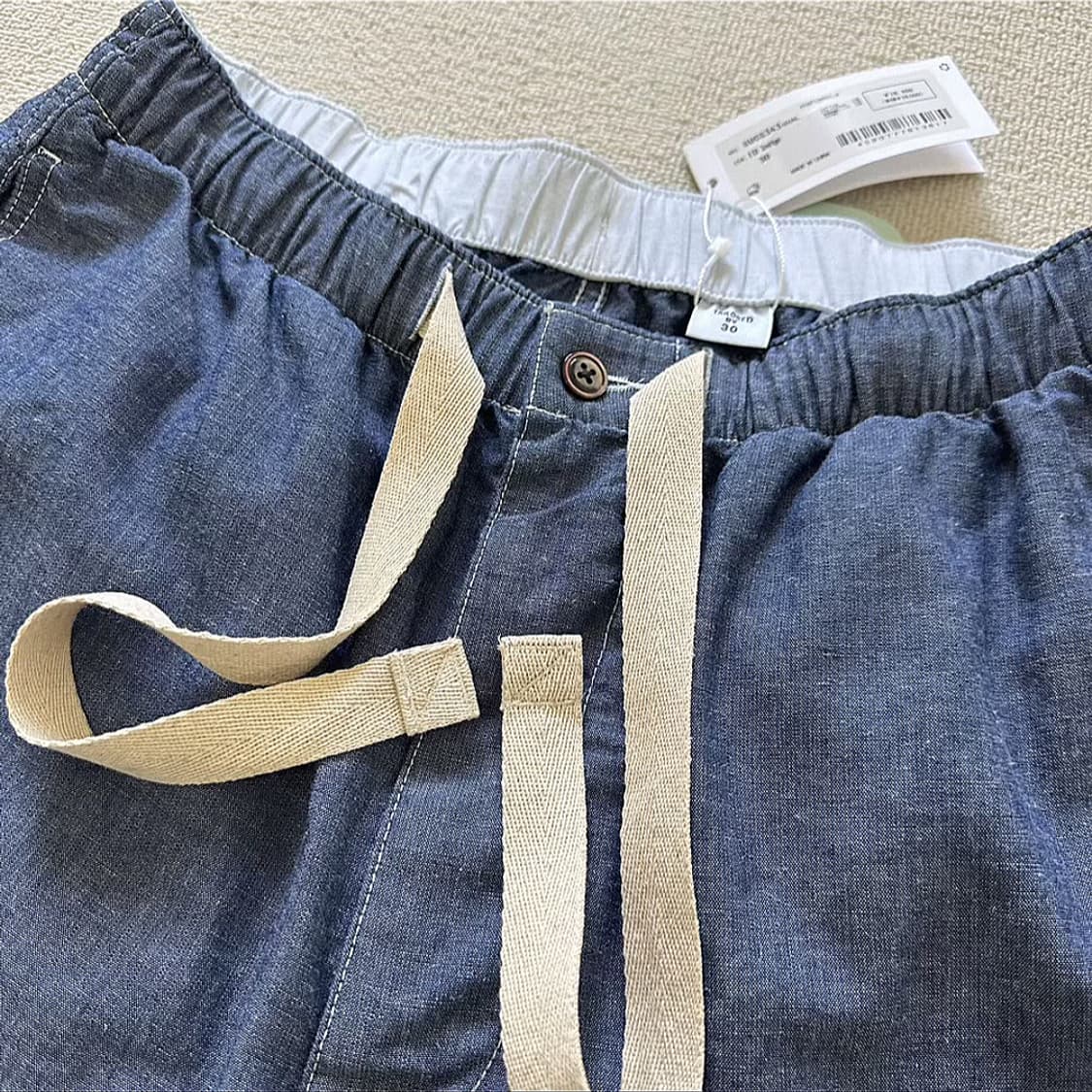 나나미카 샴브레이 이지 팬츠 30 32 34 36 상품이미지2