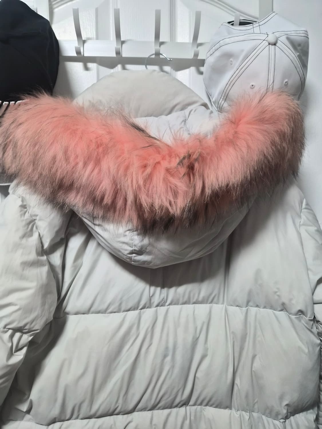 K2롱패딩 수지 아그네스 아이보리 폭스퍼 롱패딩  상품이미지8