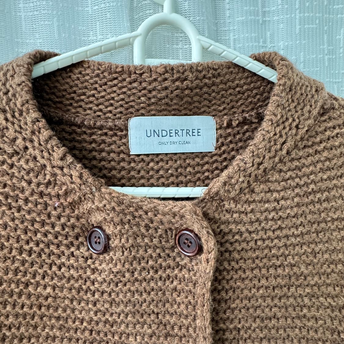 브라운 더블단추 니트 가디건 상품이미지2