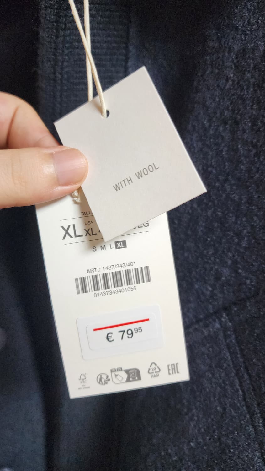 자라 콤비 리브 칼라 점퍼 새제품 상품이미지2