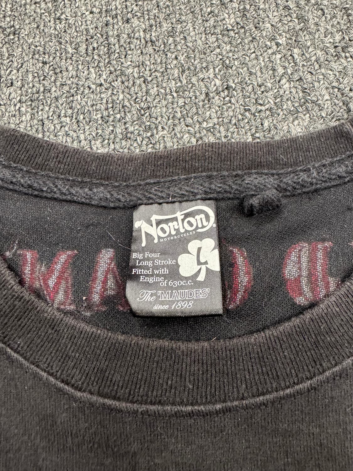 L)Norton 빈티지 자수 큐빅 로고 여성 반팔 티셔츠 상품이미지4