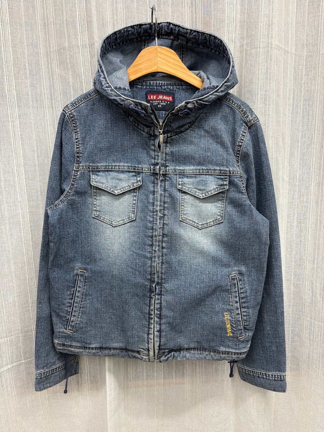 90s LEE USA 리 데님 후드 집업 자켓 상품이미지2